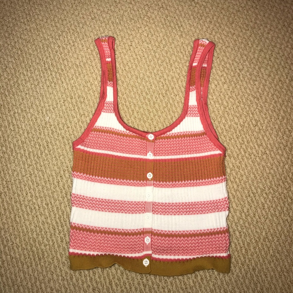 NEVER WORN Forever21 Button up Crop Top